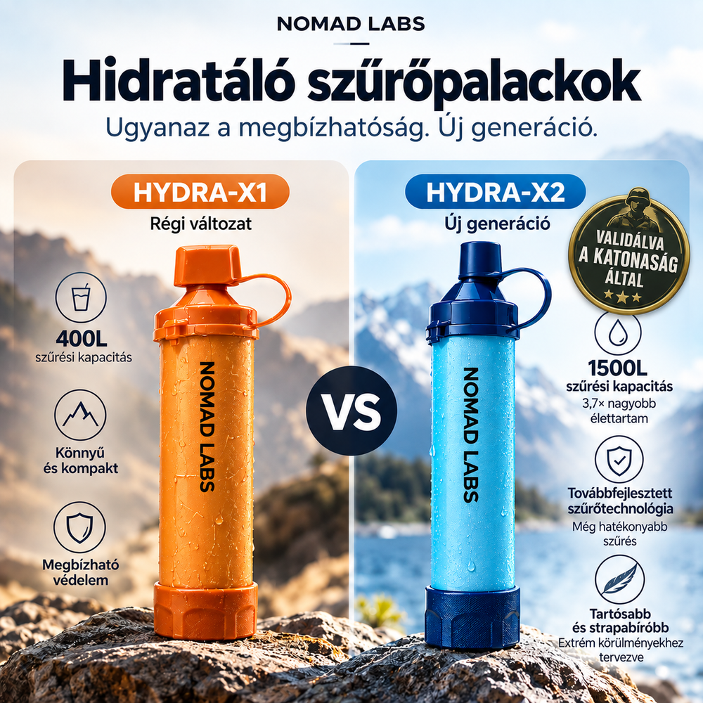 HYDRA-X2 - Túlélő Vízszűrő Szívószál (1 500 Liter Iható Vízhez) — 6