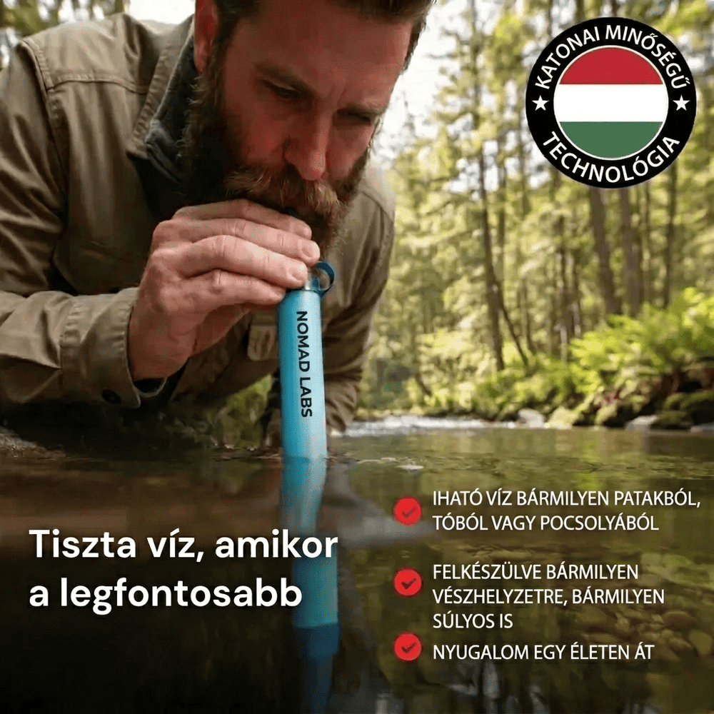 HYDRA-X2 - Túlélő Vízszűrő Szívószál (400 Liter Iható Vízhez) — 1